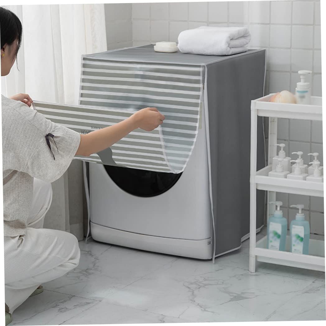 Washing Machine Cover Washer Dust Cover Tumble Dryer Cover Dustproof Case Waterproof Sun Protective Cartoon Pattern โ image 2