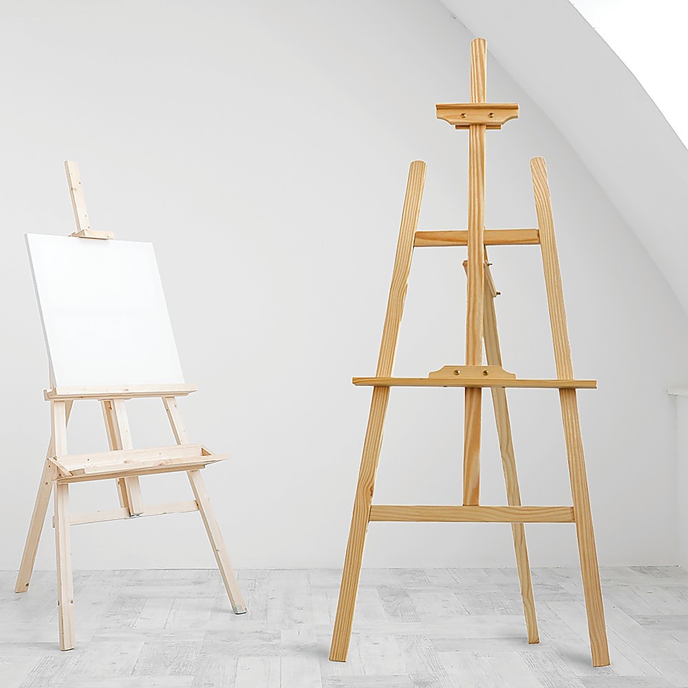 Pine Wood Easel Artist Art Display Painting Shop Tripod Stand Wedding — image 2