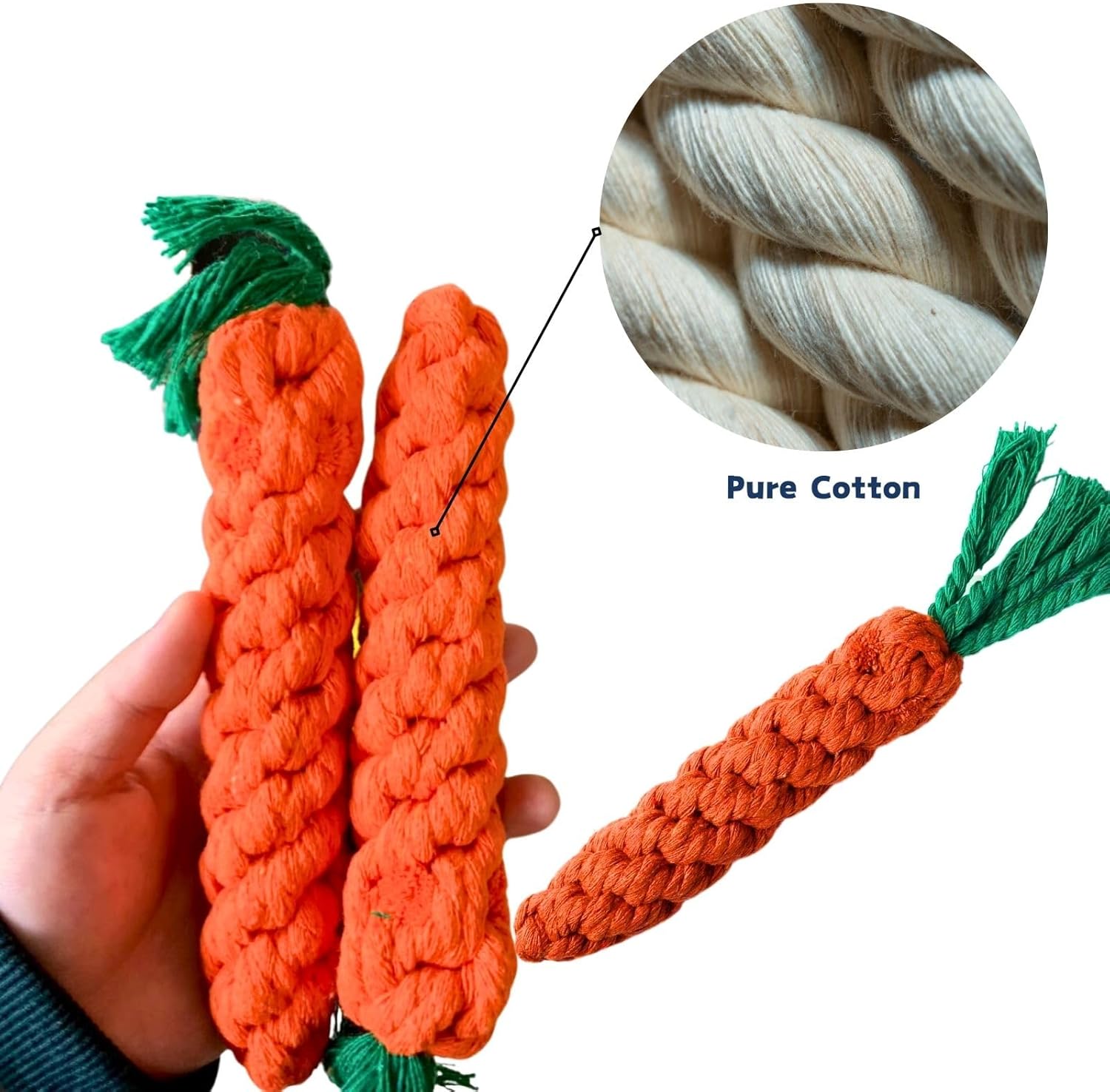 5 Pack Dog Chew Toys - 100% Cotton Material - Durable Bite-Resistant for Teeth Cleaning and Interactive Play - Ideal for Dogs of All Sizes — image 3