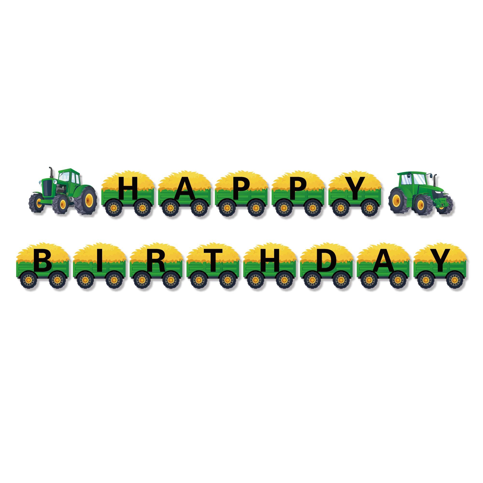 Tractor Happy Birthday Banner Tractor Party Banner Farm Tractor Theme Decorations Tractor Happy Birthday Party Sign Decorations — image 4