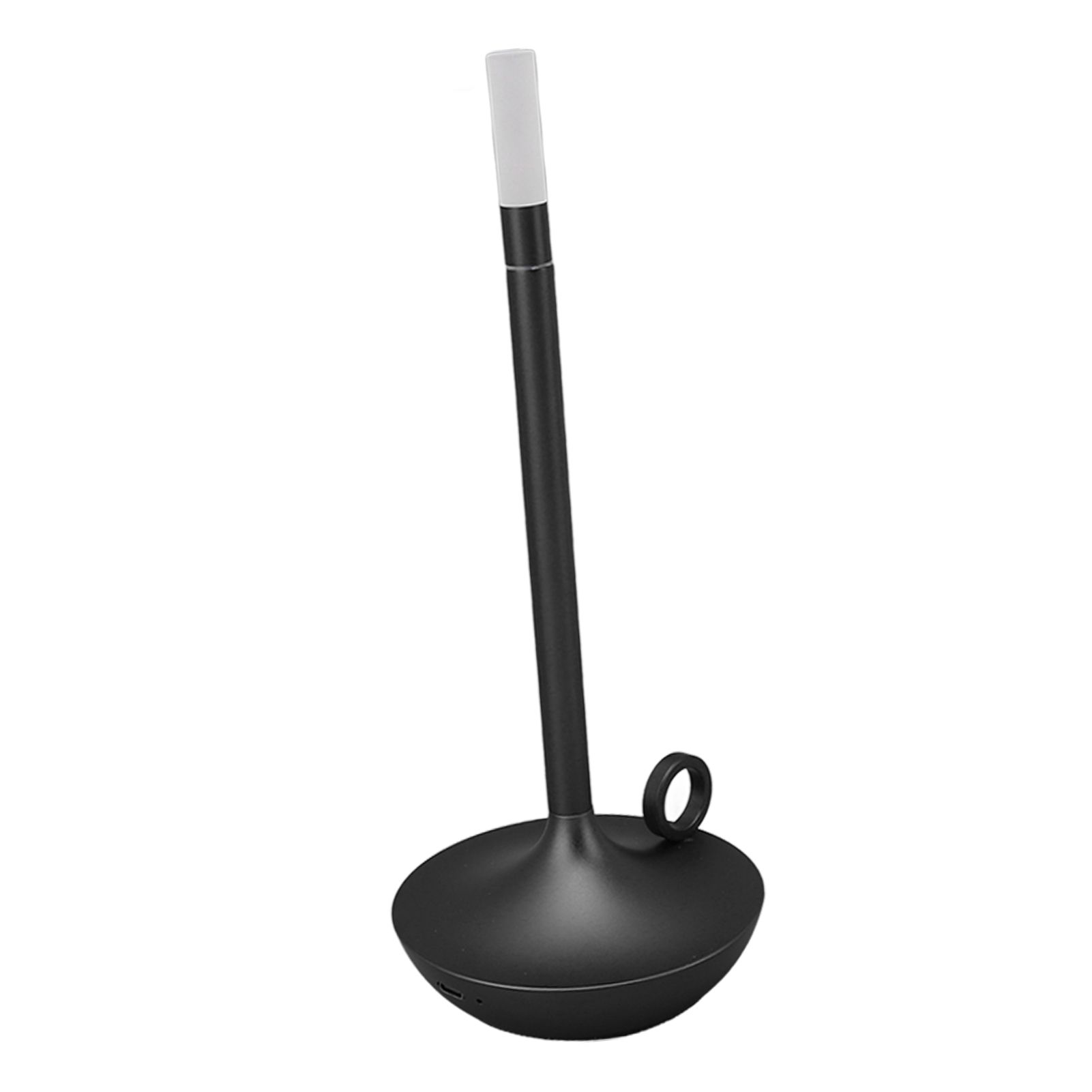 Cordless Table Lamp Innovative Candle Shape 3 Levels Brightness Dimmable Rechargeable LED Desk Lamp Black — image 6