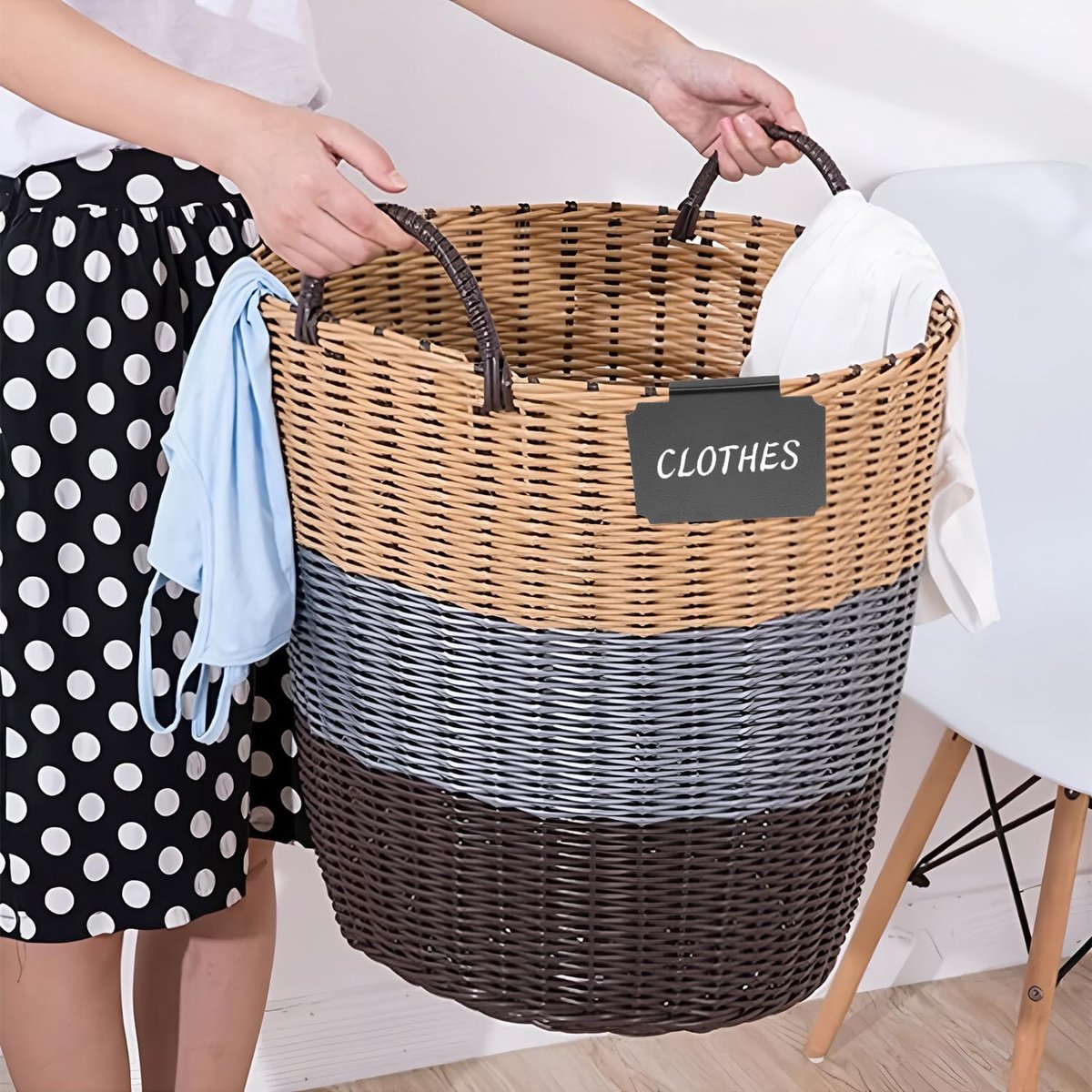 12 pieces - Labels - basket labels with clip - removable storage rack labels - chalkboard label - label holders - clip-on labels - shelf labels - PVC label — image 3