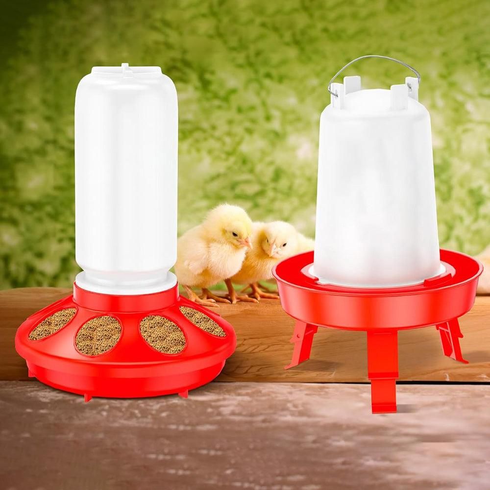 1L Chick Food Feeder and 1.5L Chicken Water Feeder Kit for Chick Aviaries — image 5
