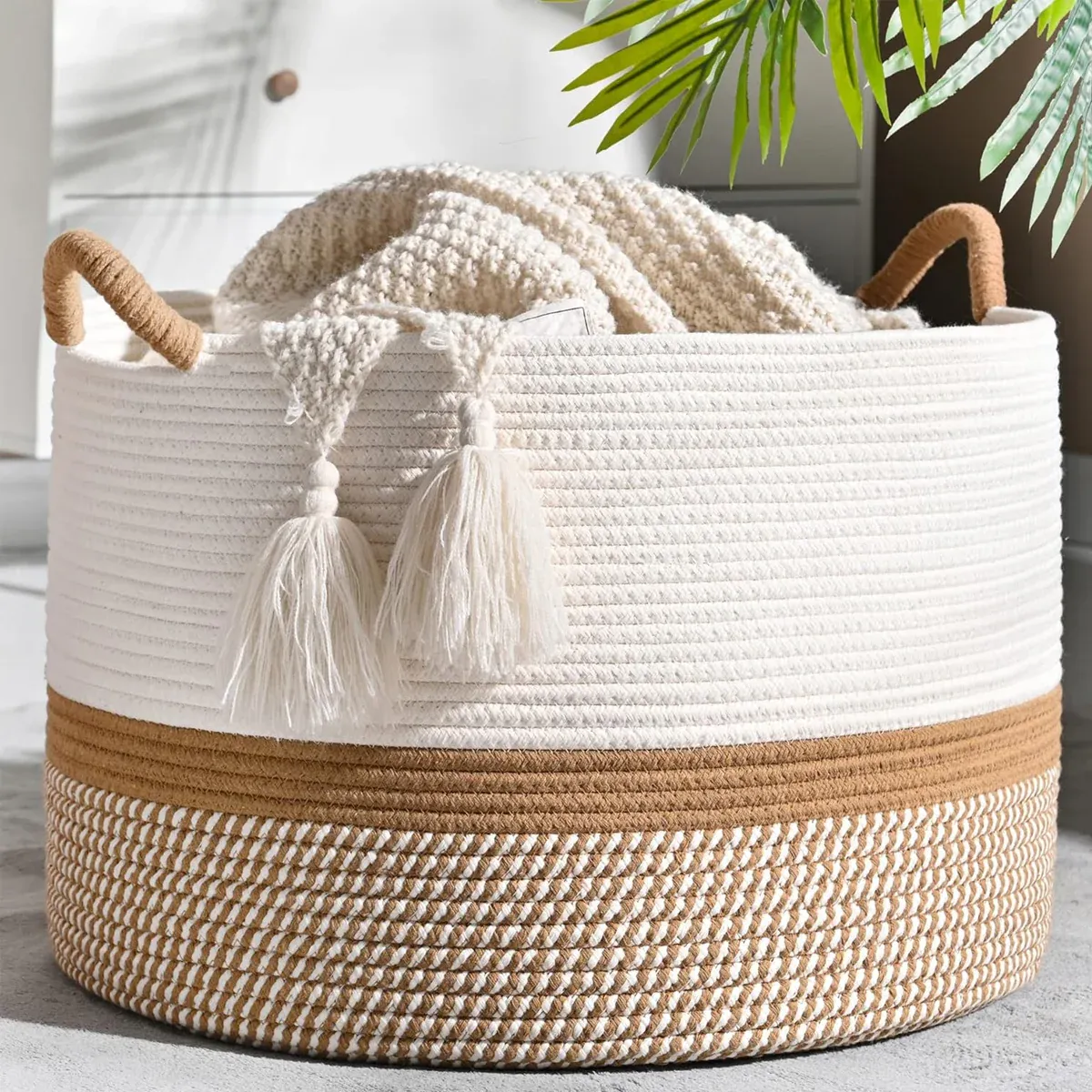 Foldable Large Laundry Hamper Dirty Clothes Basket Space Saving Durable For Home - Yellow β image 6