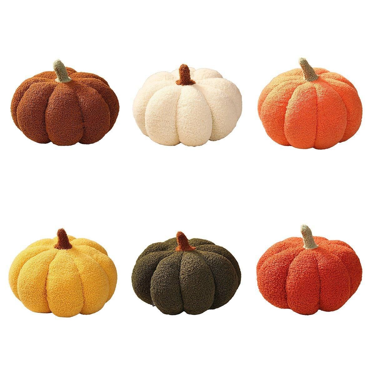 Soft Plush Pumpkin Pillow Cushion Sofa Living Room Bay Window Decor Indoor Toy - Brown — image 3