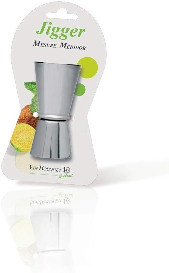 VIN BOUQUET Stainless Steel Jigger Double Ended Shot Measurer in Silver — image 3