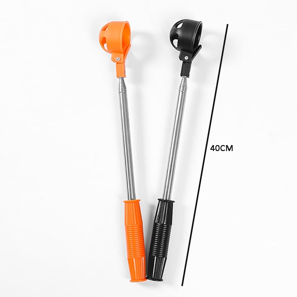 Orange Retractable Golf Ball Retriever Stainless Steel Water Golf Picker — image 2