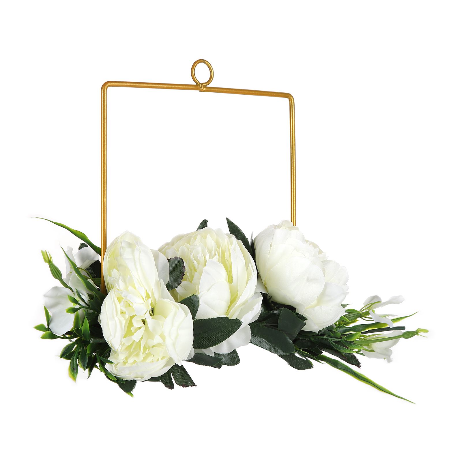 Artificial Metal Wreaths Wedding Wreaths Fake Flowers Decoration for Wedding Ceremony Anniversary Party — image 4