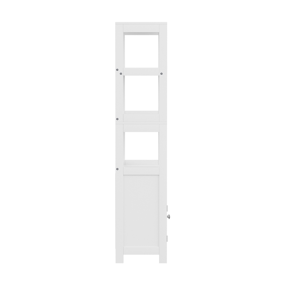 Artiss Bathroom Floor Storage Cabinet with 2 Drawers 3 Open Shelves 2 Doors White โ image 6