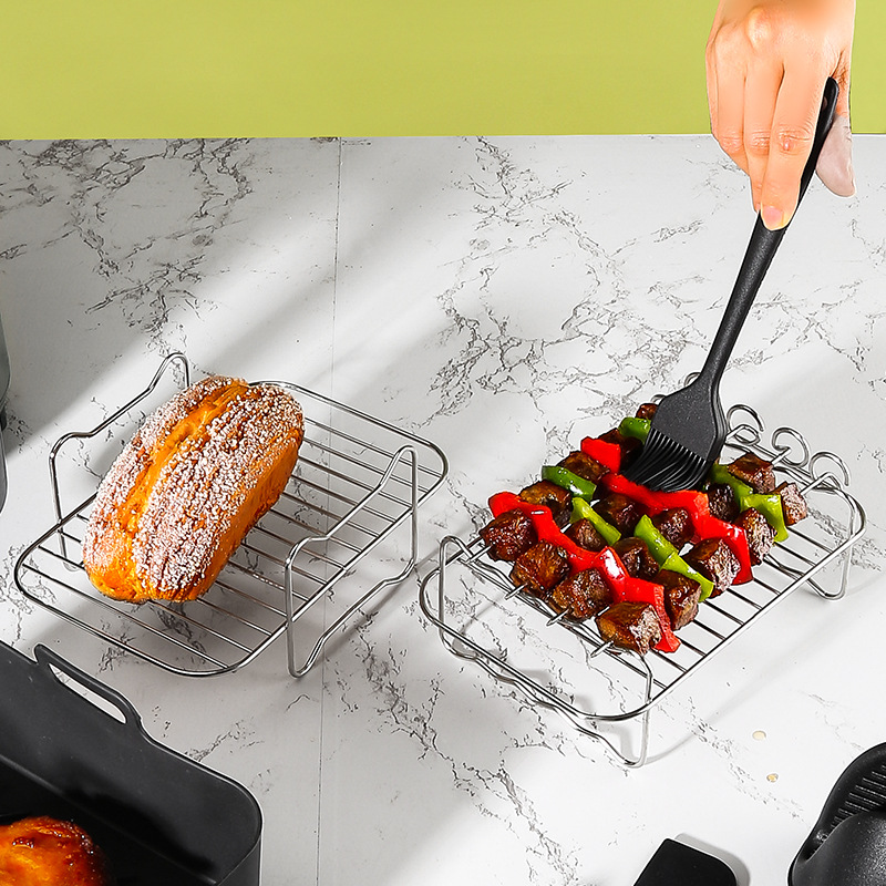 7 Piece Air Fryer Accessory Set with Silicone Liner, Grill Rack, Steamer Basket and Baking Tray for Air Fryer Cooking โ image 2