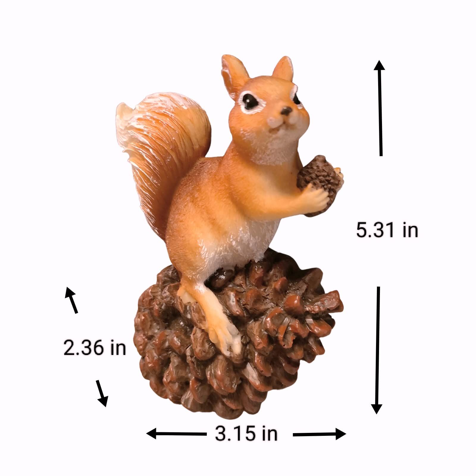 Cute Resin Squirrel Sculpture, Garden Decor Simulation Squirrel Statue, Decorative Garden Sculptures for Outdoor Tree — image 2