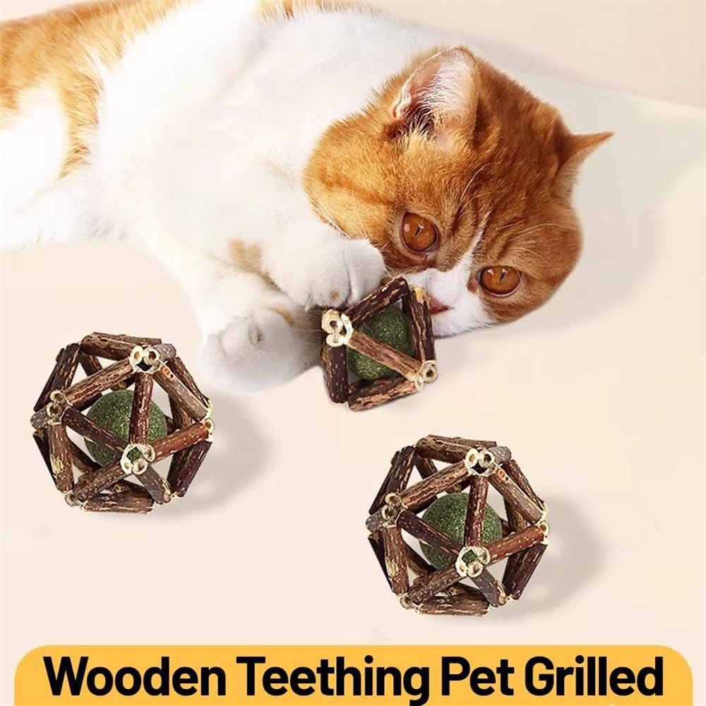 Catnip Toys, Natural Silvervine Stick & Bell Ball for Indoor Cats, Cat Chew Toy for Cleaning Teeth and Boredom, Cleaning Teeth Molar Tools, Kitten Teething and — image 3