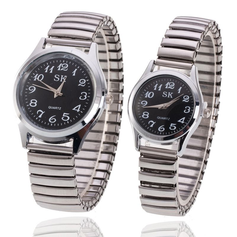 Quartz Watch Stainless Steel Elastic Band 38mm Gold White large — image 4