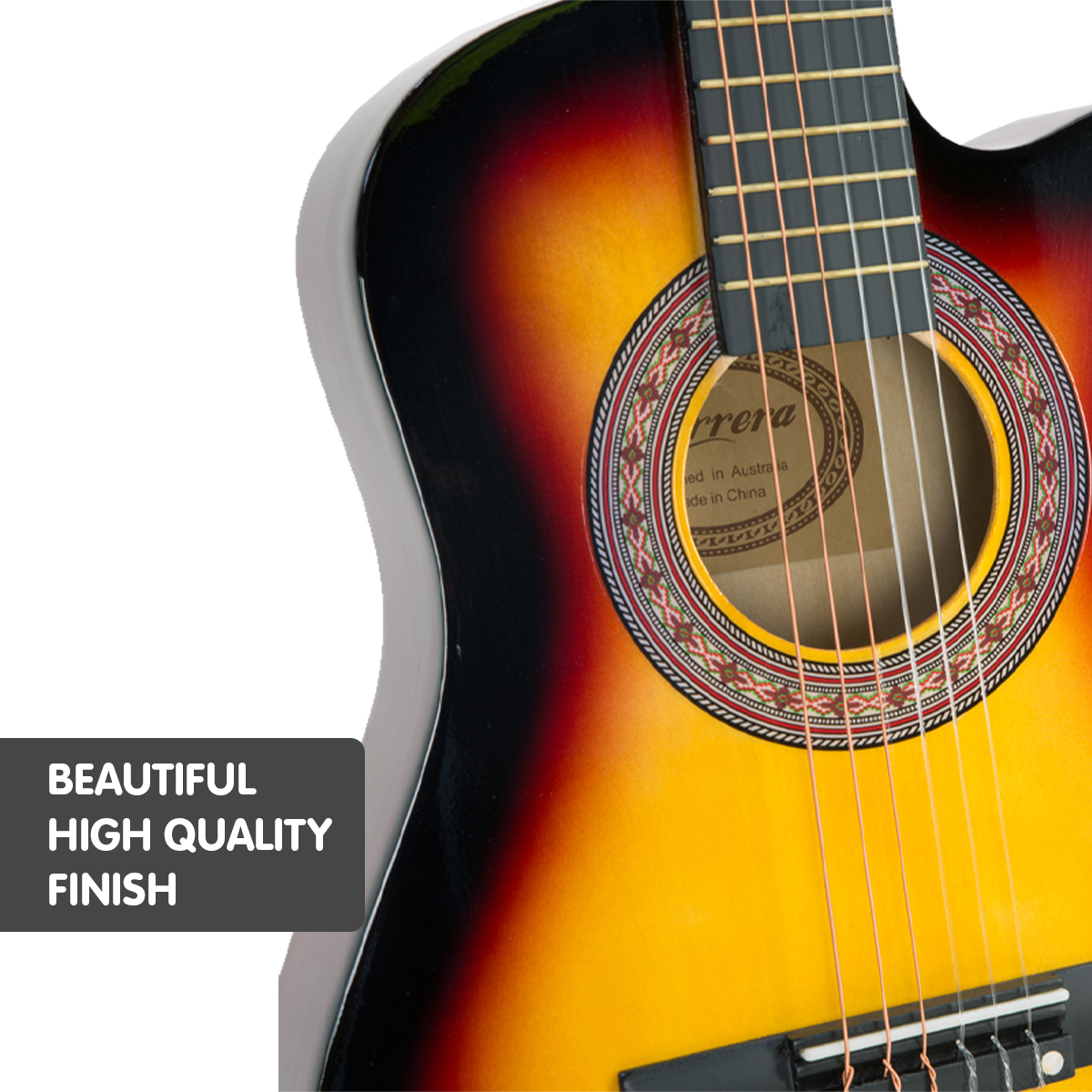 Karrera Childrens Acoustic Guitar Kids - Sunburst — image 3