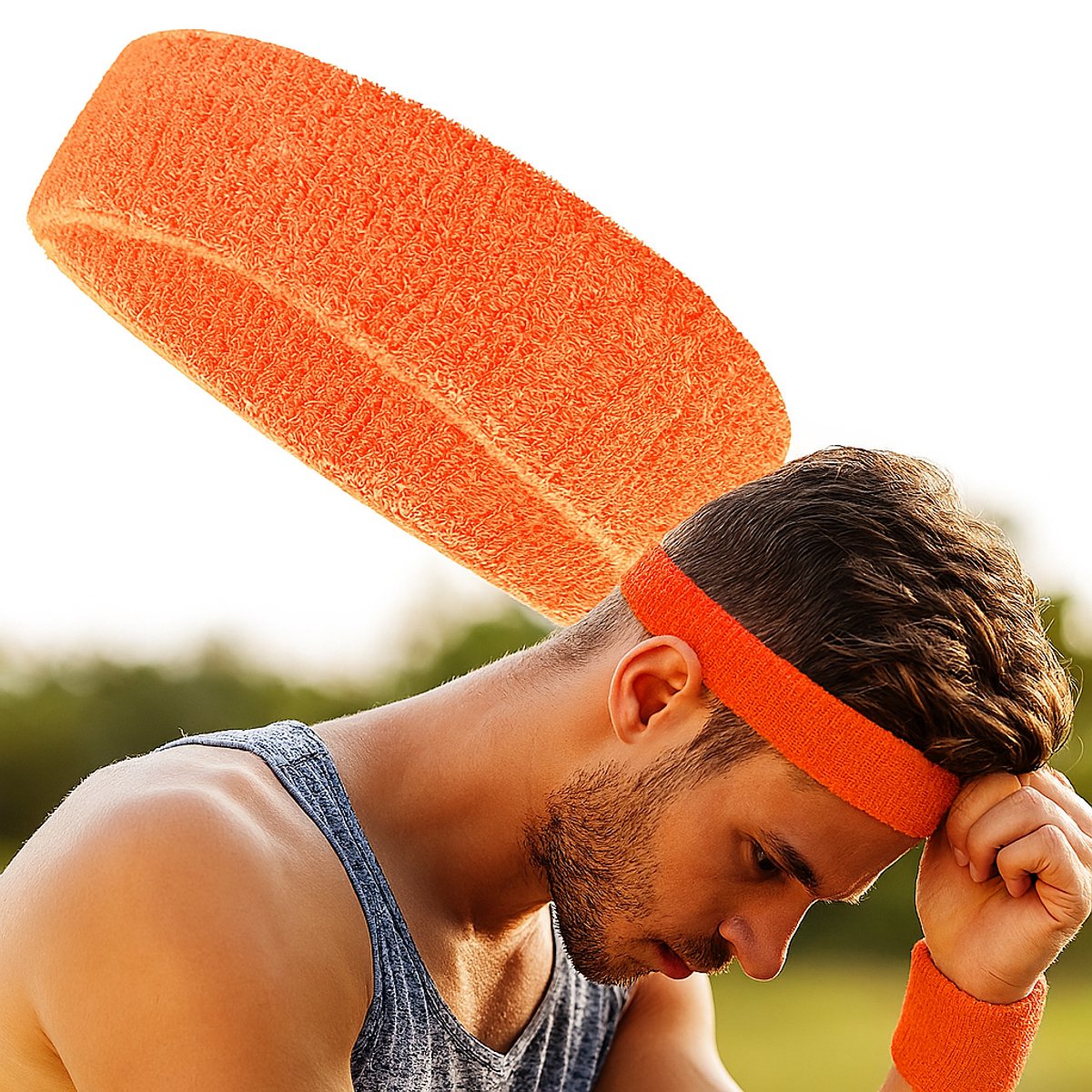 Headband | Sweatband | Sweatbands | Head | Sports band | Orange