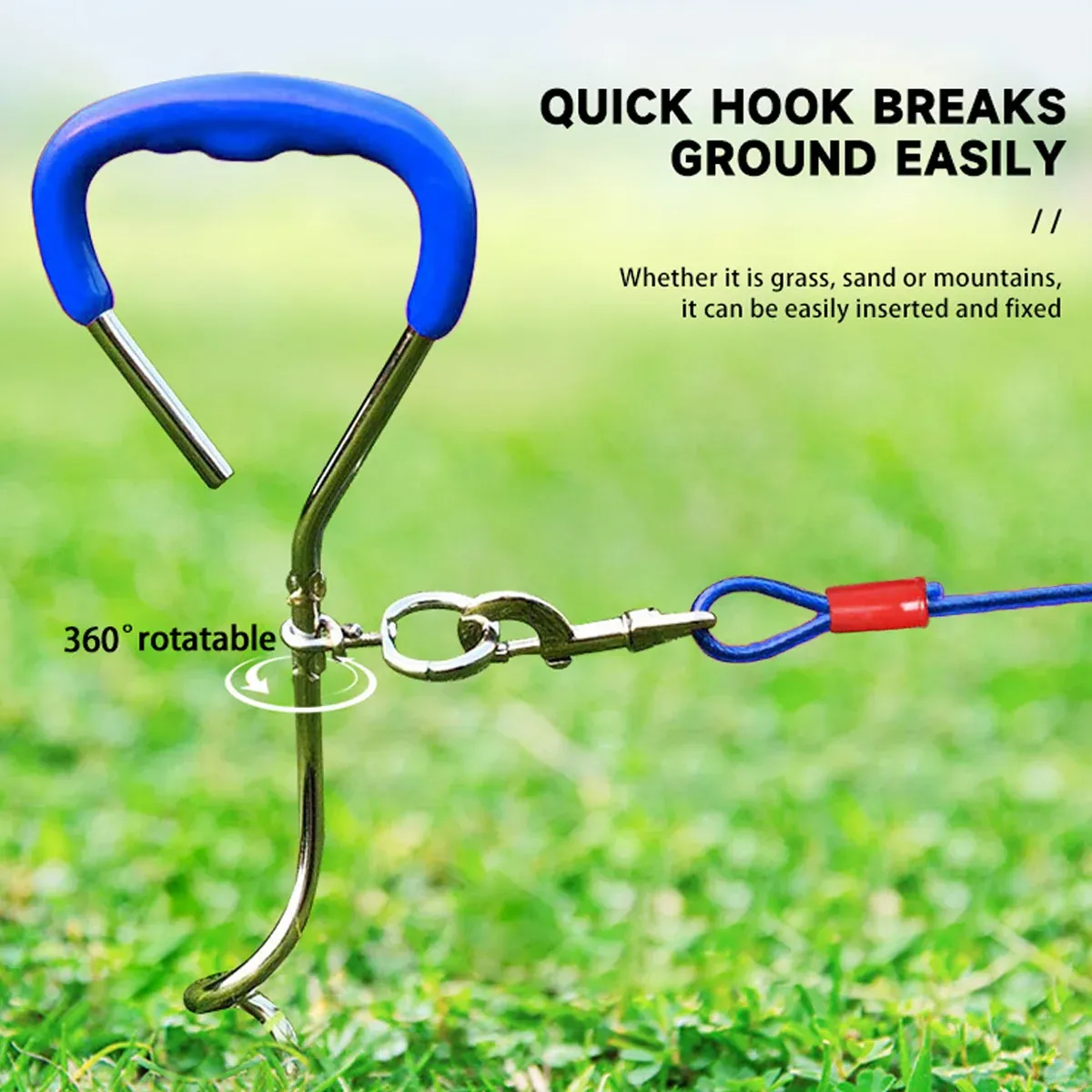 Dog Stake Suit Dog Leash Small Medium Dog Outdoor Walking Pet Fixed Stake Bolt — image 6