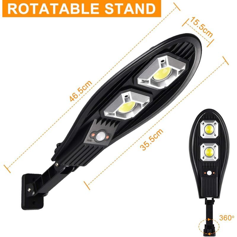 Solar Street Lights Outdoor, 60 LED Motion Sensor Lights Without Remote Control, 3 Sensor Mode, IP65 Waterproof Solar Powered Security Wall Lights — image 4