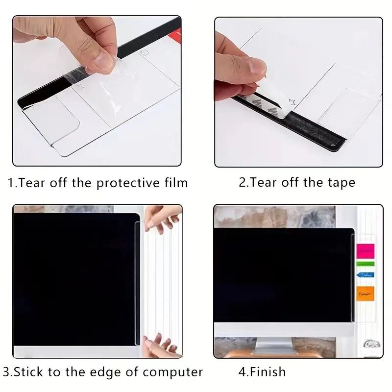 2 Piece Transparent Acrylic Monitor Memo Boards โ image 2
