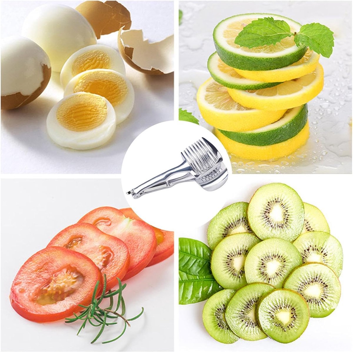 Tomato Slicer - Potato Slicer - Egg Slicer - Vegetable Slicer - Egg Slicer - Tomato Cutting Aid - Onion Slicer - Citrus Slicer - Tomato Tongs - Multifunctional — image 4