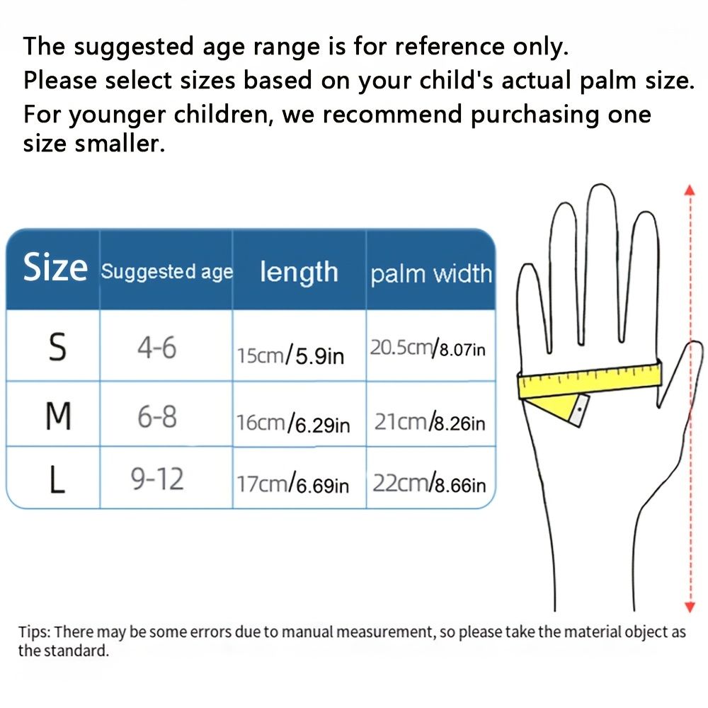Waterproof Winter Snow Gloves for Kids with Touchscreen, Cartoon Print Design, Warm Fleece Lining, Adjustable Wrist Strap, Snowman Building, a — image 2
