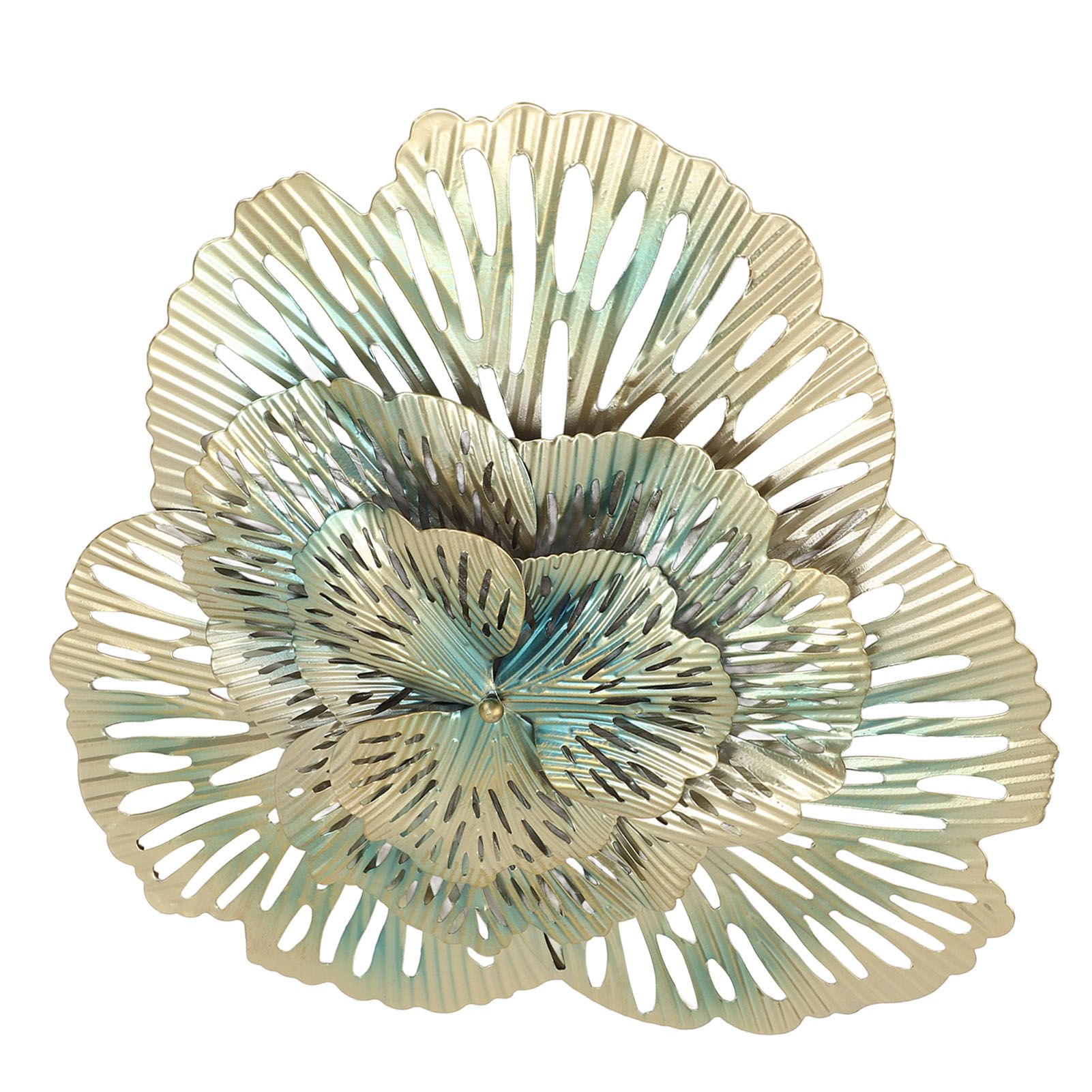 Metal Wall Decor Modern Stylish Triangular Ginkgo Flower Iron 3D Wall Sculpture for Living Room Bedroom Hall Type A โ image 3