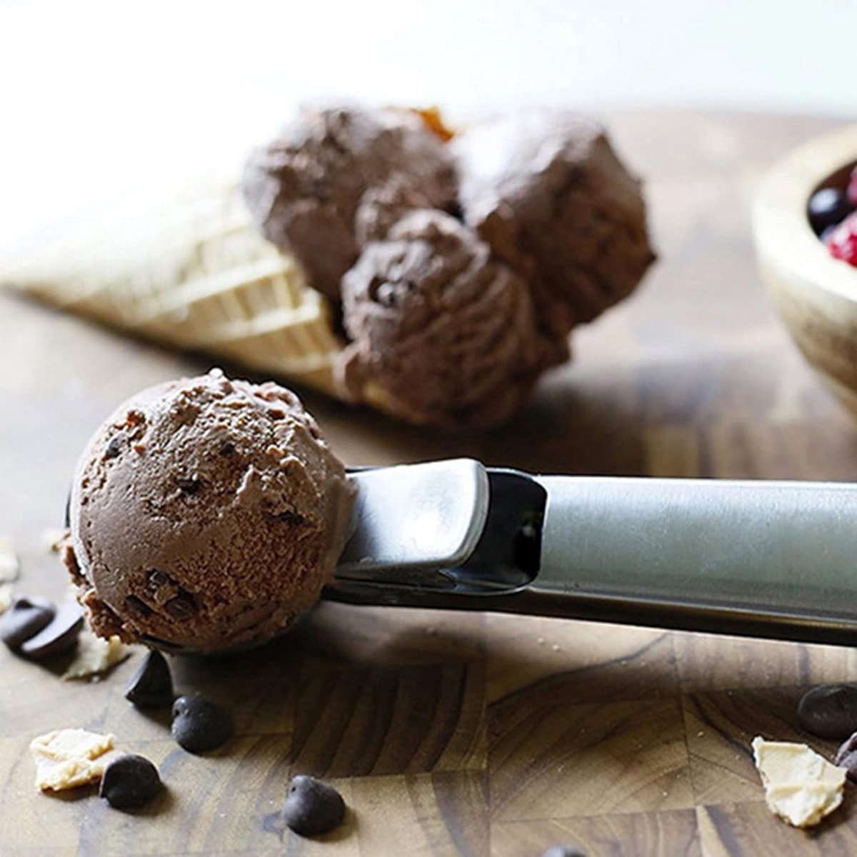 Ice Cream Scoop - 2 Pieces - Ice Cream Spoon - Ice Cream Scooping Spoon - Small Ice Cream Scoop - Ice Cream Ball Tongs - Portioning Spoon - Ice Cream Ball — image 2