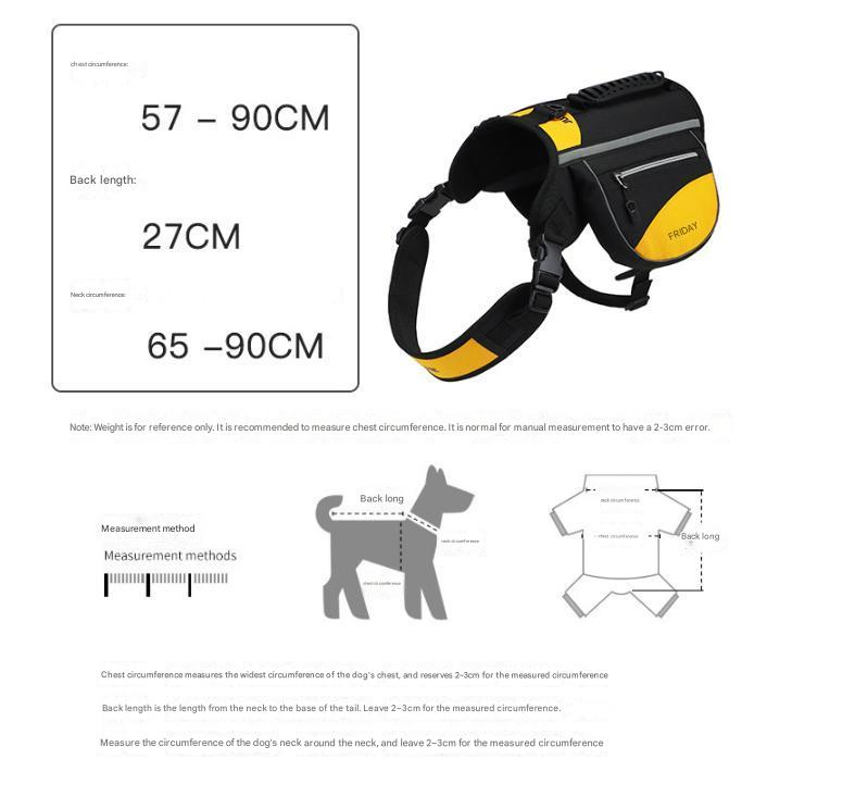 Blue Reflective Dog Saddle Harness with Storage Bags - Adjustable Pet Backpack for Outdoor Adventures — image 3