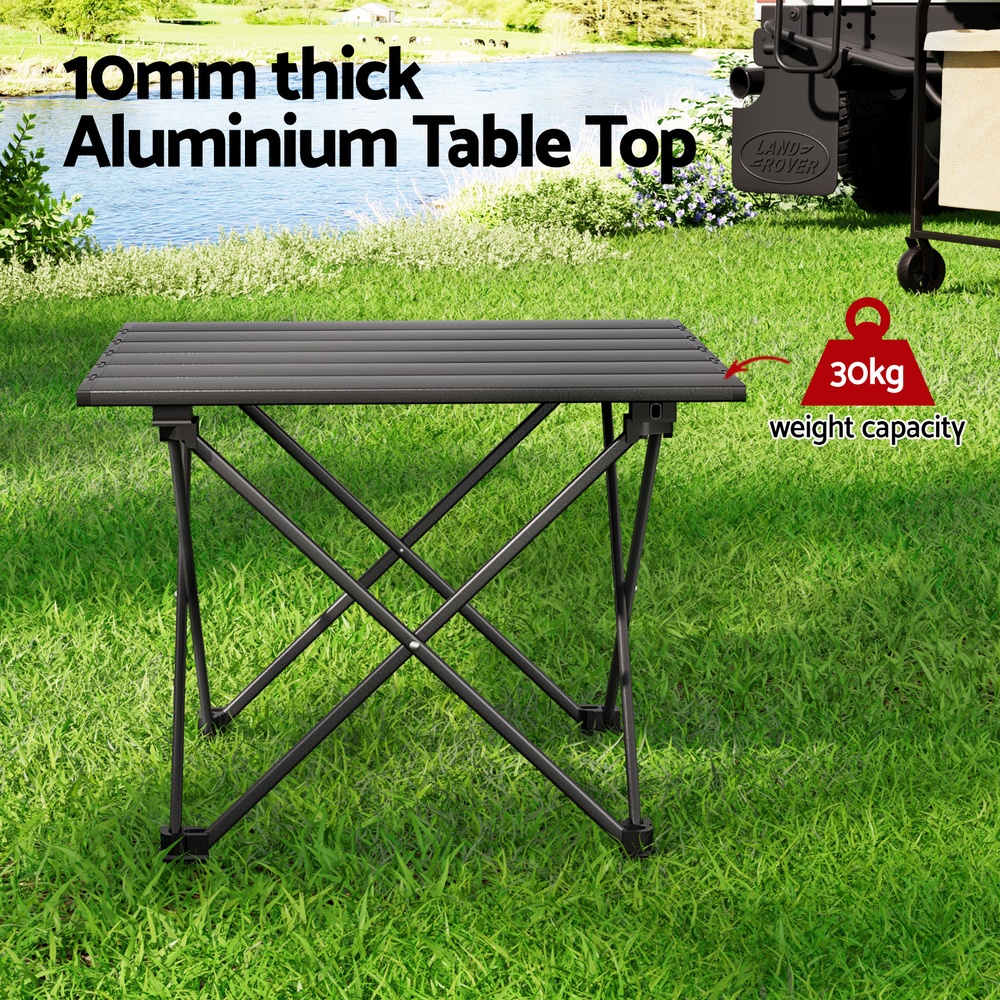 Weisshorn Folding Camping Table 40CM Roll Up Outdoor Picnic BBQ Aluminium Desk — image 4