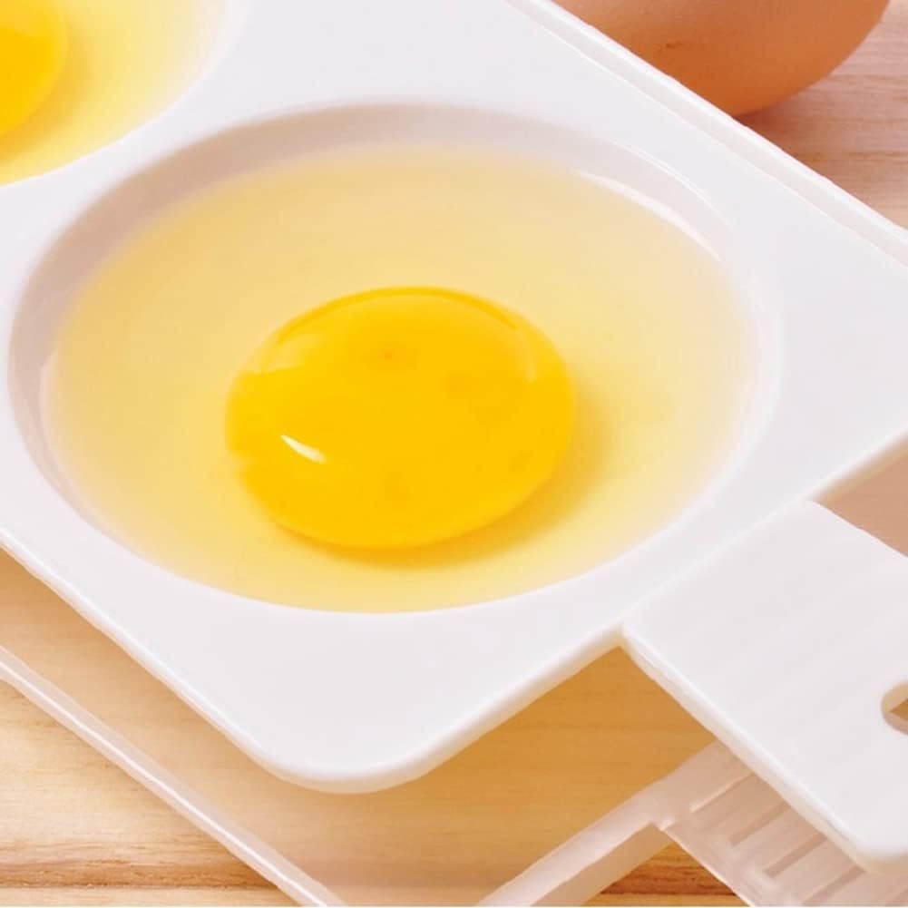 2Pcs Microwave Egg Poacher, 2 Cavity Microwave Egg Cooker Double Egg Cups for Boiled Eggs Multifunction Egg Cooker — image 2