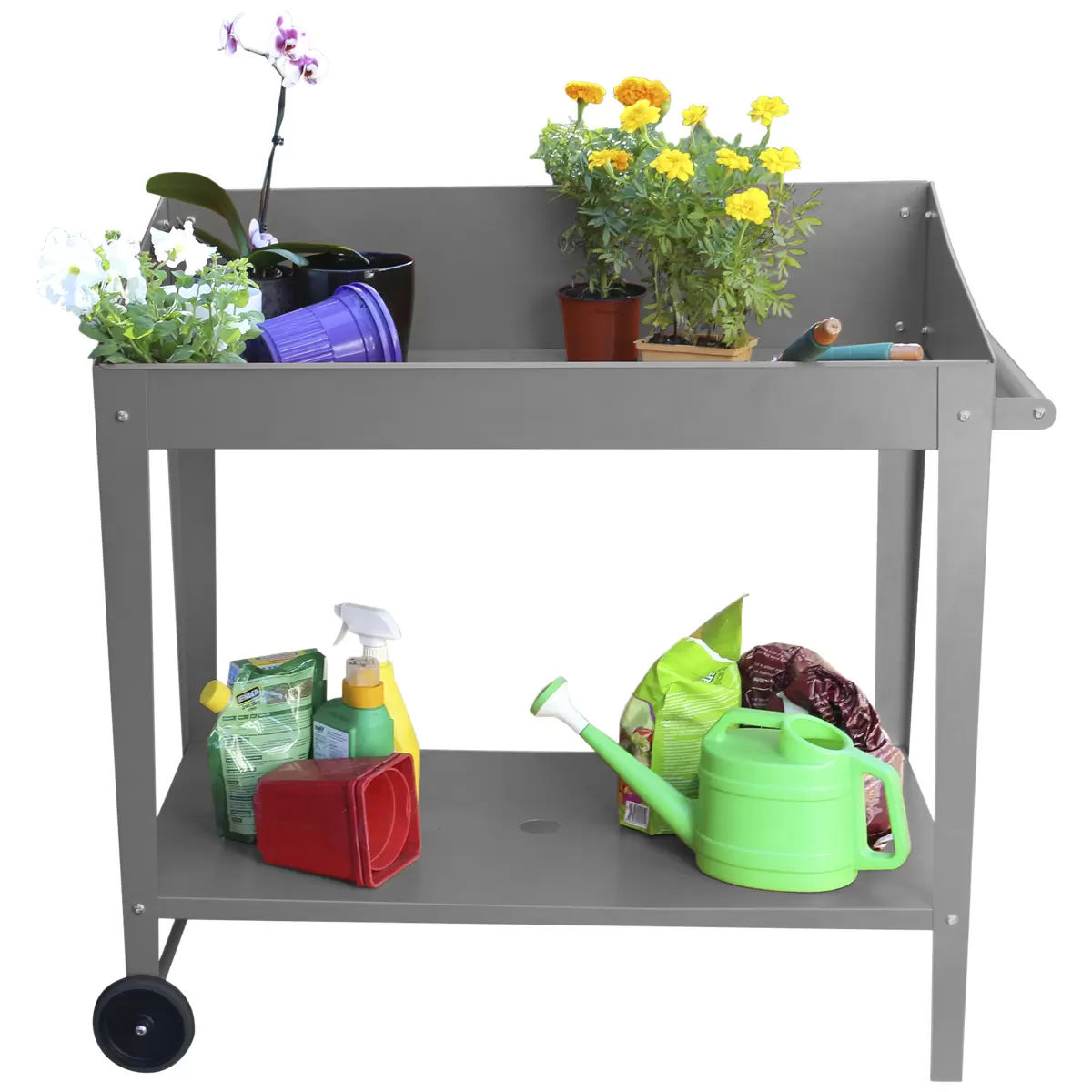 Potting Bench Table Slate Grey 100 x 55 x 101cm โ image 2