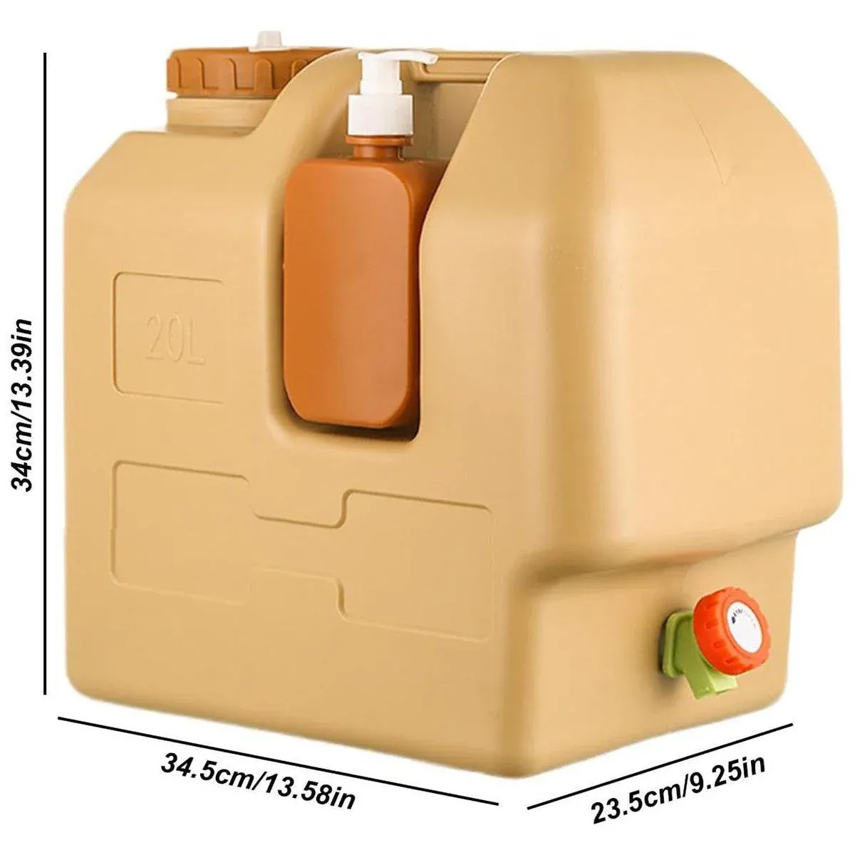 20L Outdoor Camping Portable Storage Bucket with Tap Drinking Water Container β image 3