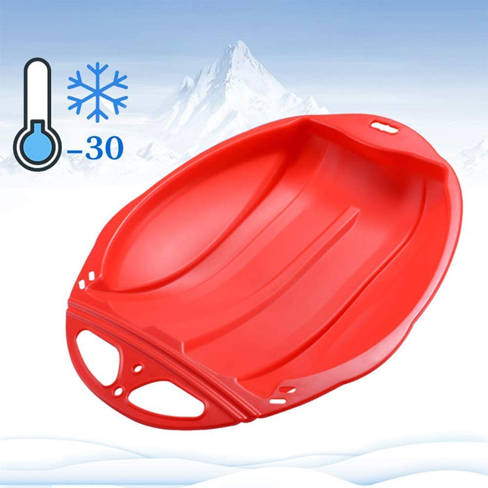 Round Snow Sled Disc for Kids and Adults, Thick Portable Skiing Pad with Anti-Skid Sunk Seat, Versatile Slider for Snow, Grass, and Sand, Comfortable Oversized — image 3