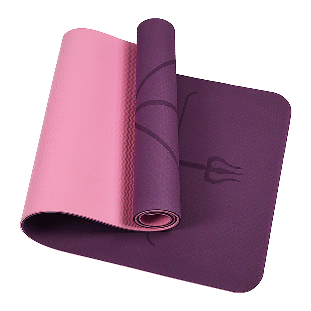 8mm TPE Yoga Mat Exercise Fitness Gym Pilates Non Slip Dual Layer — image 5