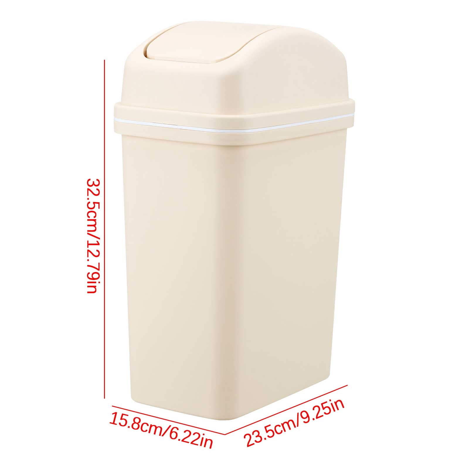 Kitchen Trash Can 6 L with Lid, Plastic Tall Garbage Can Outdoor and Indoor, Large Recycle Bin and Waste Basket for Home, Office, Garage, Patio, Restaurant โ image 2