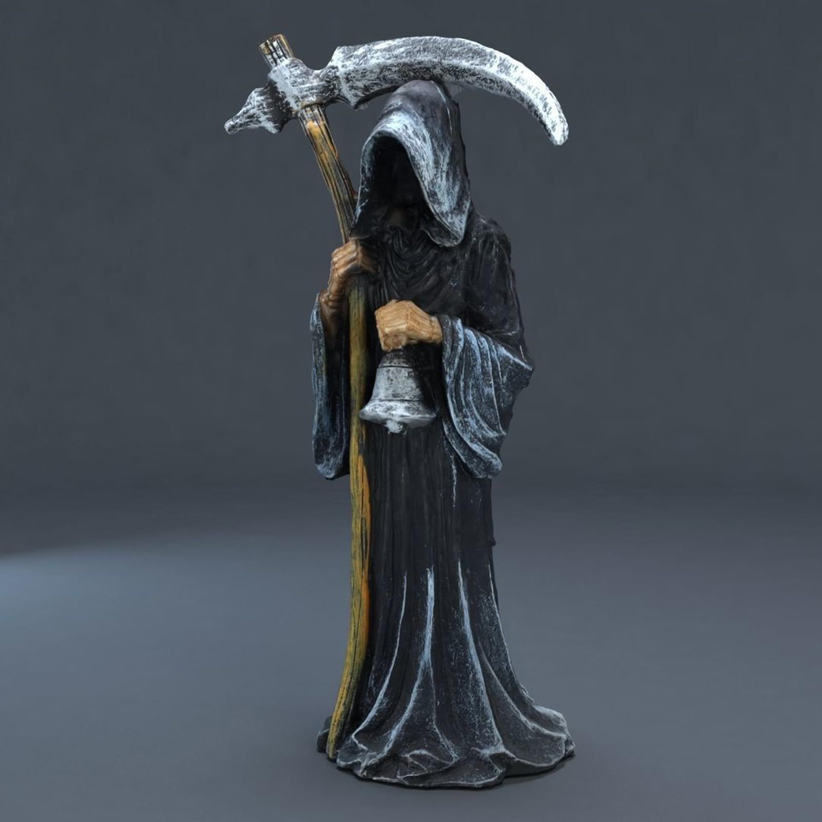 Death Statue Standing Grim Reaper Statue Resin Religious Decorative Figurine Altar Sculpture Desktop Ornament (Black, One Size) โ image 3
