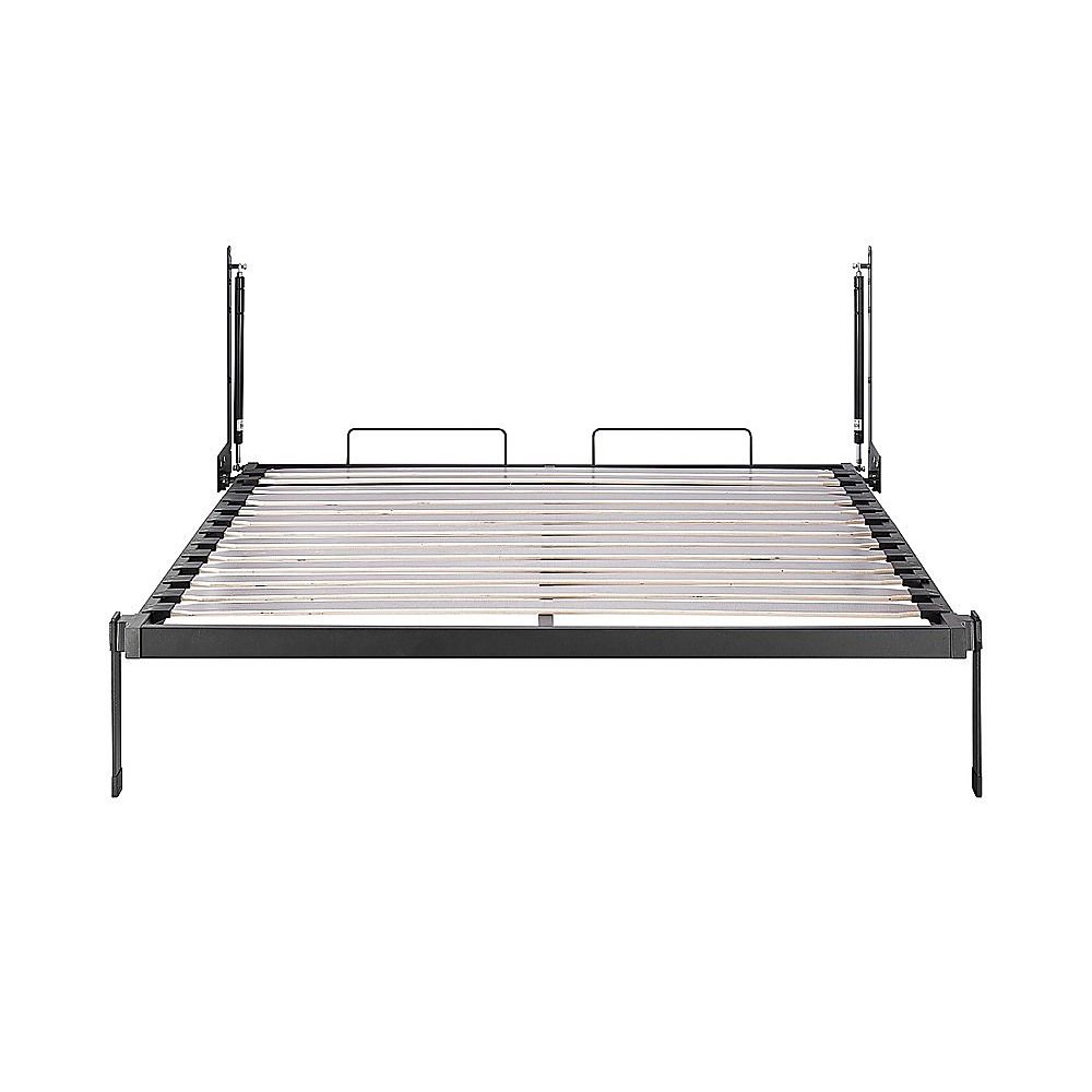 Double Wall Bed in White Gloss โ Space Saving Murphy Bed Kit with Silver Door Handle โ image 6