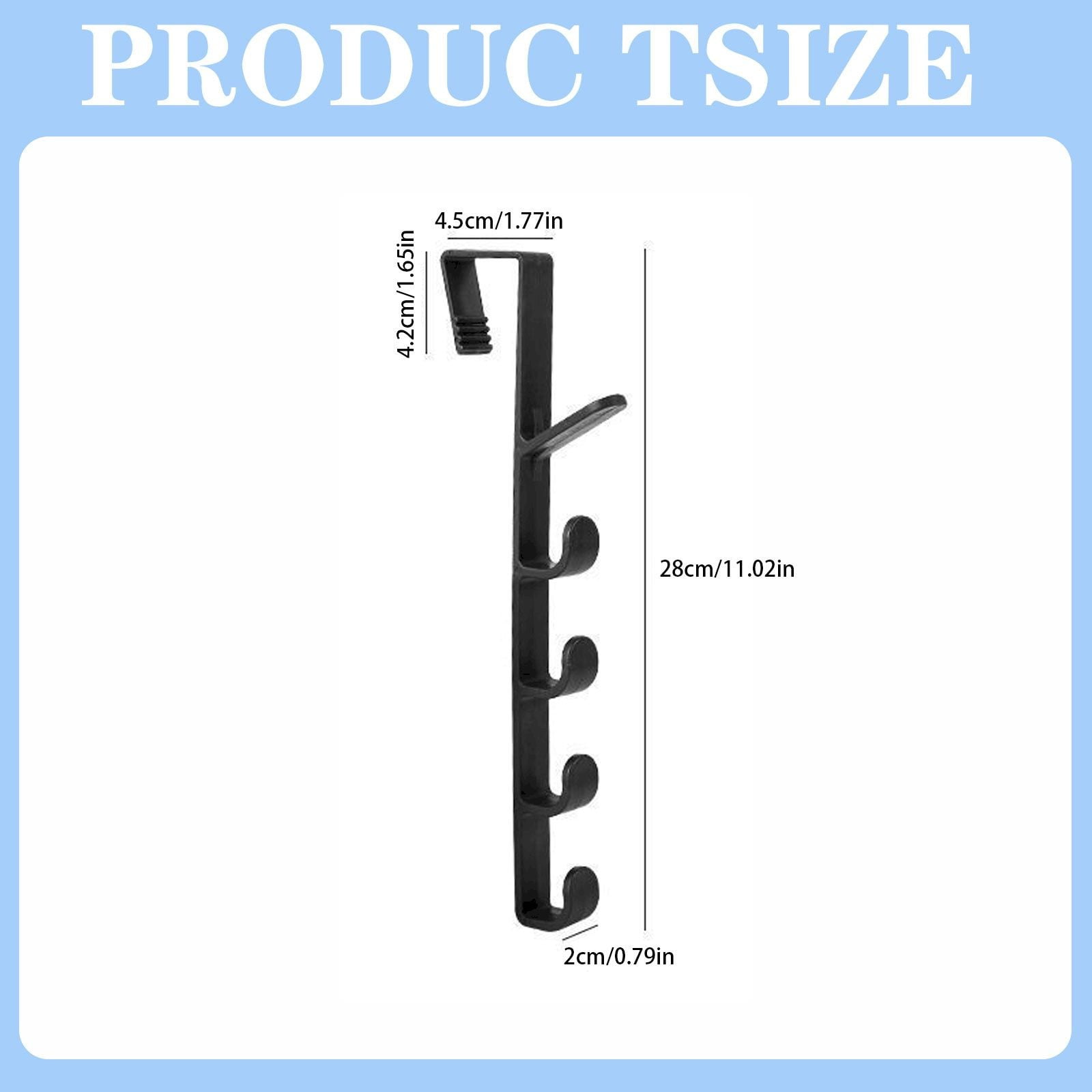 1 Piece Over The Door Organizer Hooks, 5 Layers Heavy Duty Hats Hanger, Purse Organizer Vertical Hanging Coat, Black, 28 × 2 × 4.5 cm — image 2