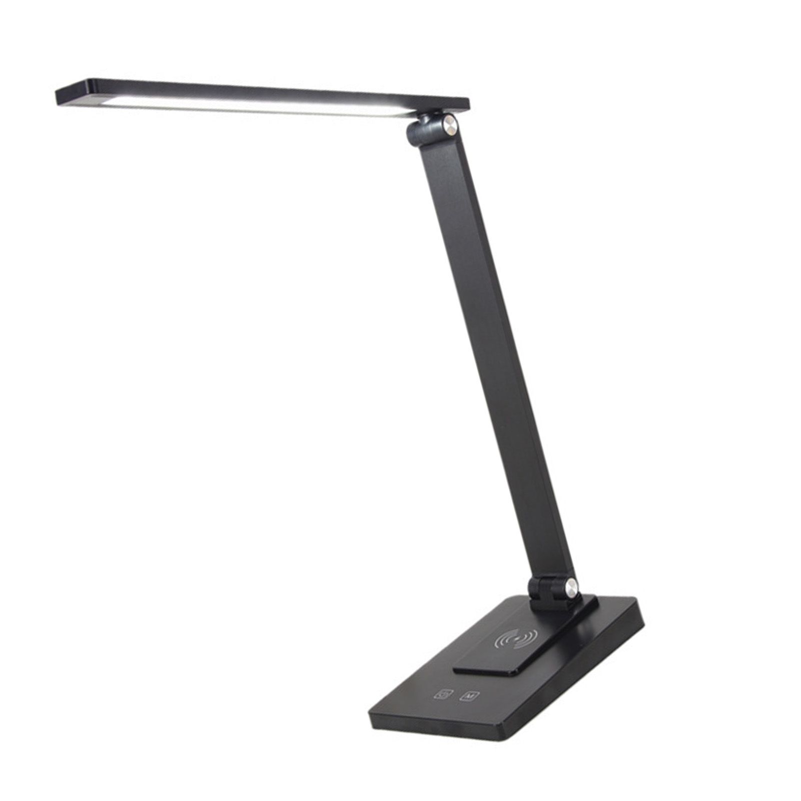 LED Desk Lamp with 3 Levels Brightness Eye Caring Office Reading Lamp Foldable Table Desk Lamp USB Wireless Charging Plug in Version — image 3
