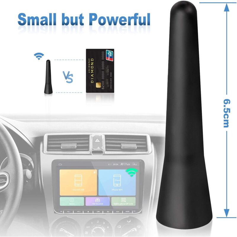 Autoparts Universal 65Mm Short Car Antenna Modified Carbon Fiber Style Black — image 4