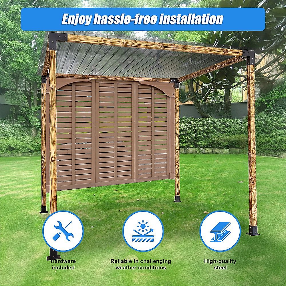 Roof Pergola Gazebo Shed Matte Black Steel Brackets DIY Kits โ image 5