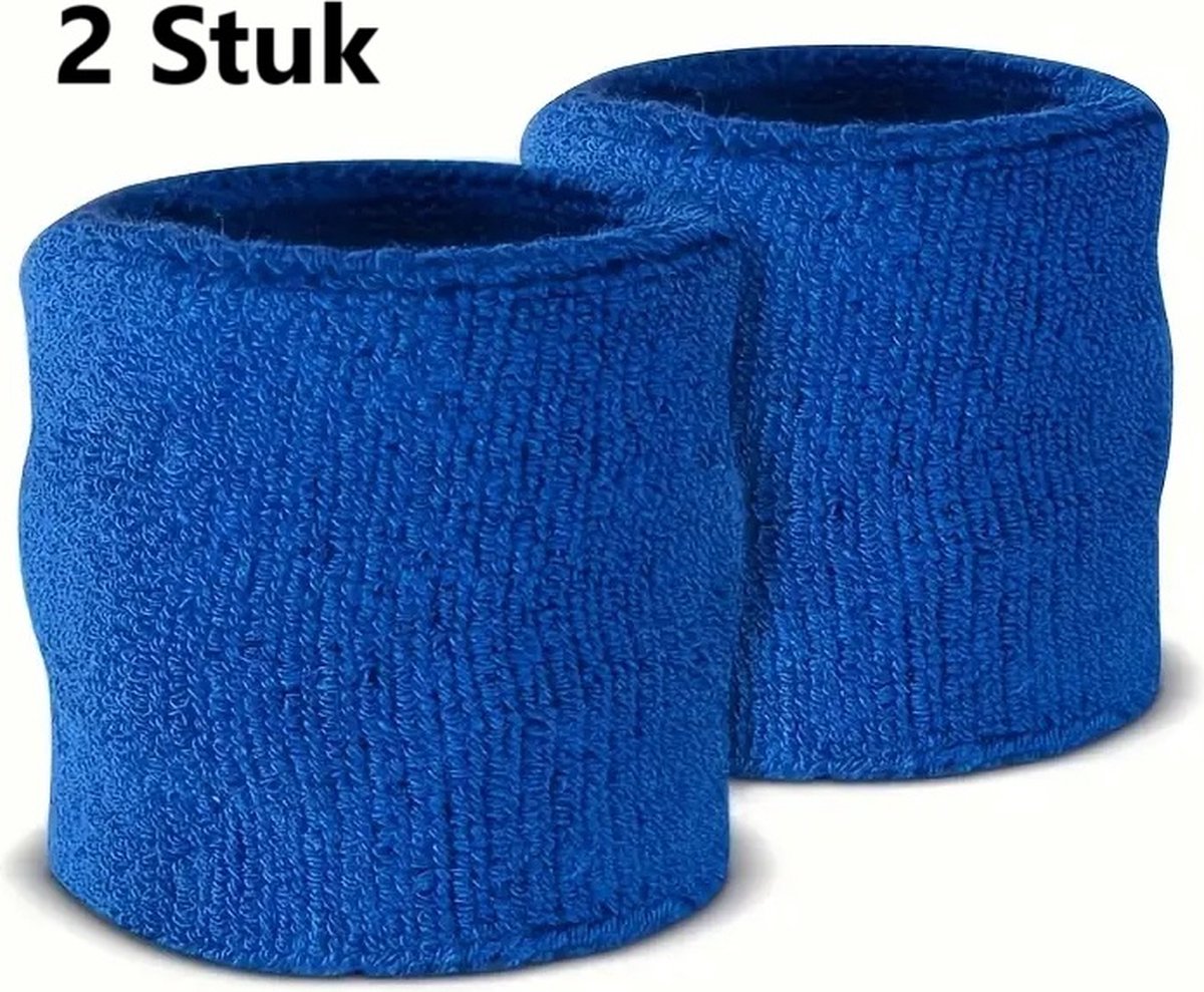 Wristband Set | Sweatband | Sweatbands | Wrist | Sports Bands | 2 Piece | Blue — image 4