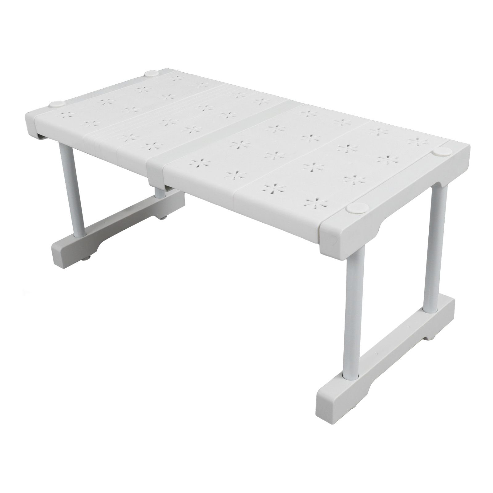 Expandable Closet Shelf Organizer Adjustable Space Saving Wardrobe Sink Tension Shelf 24cm Width 22cm Height Length 37 to 48cm/14.6 to 18.9in — image 2