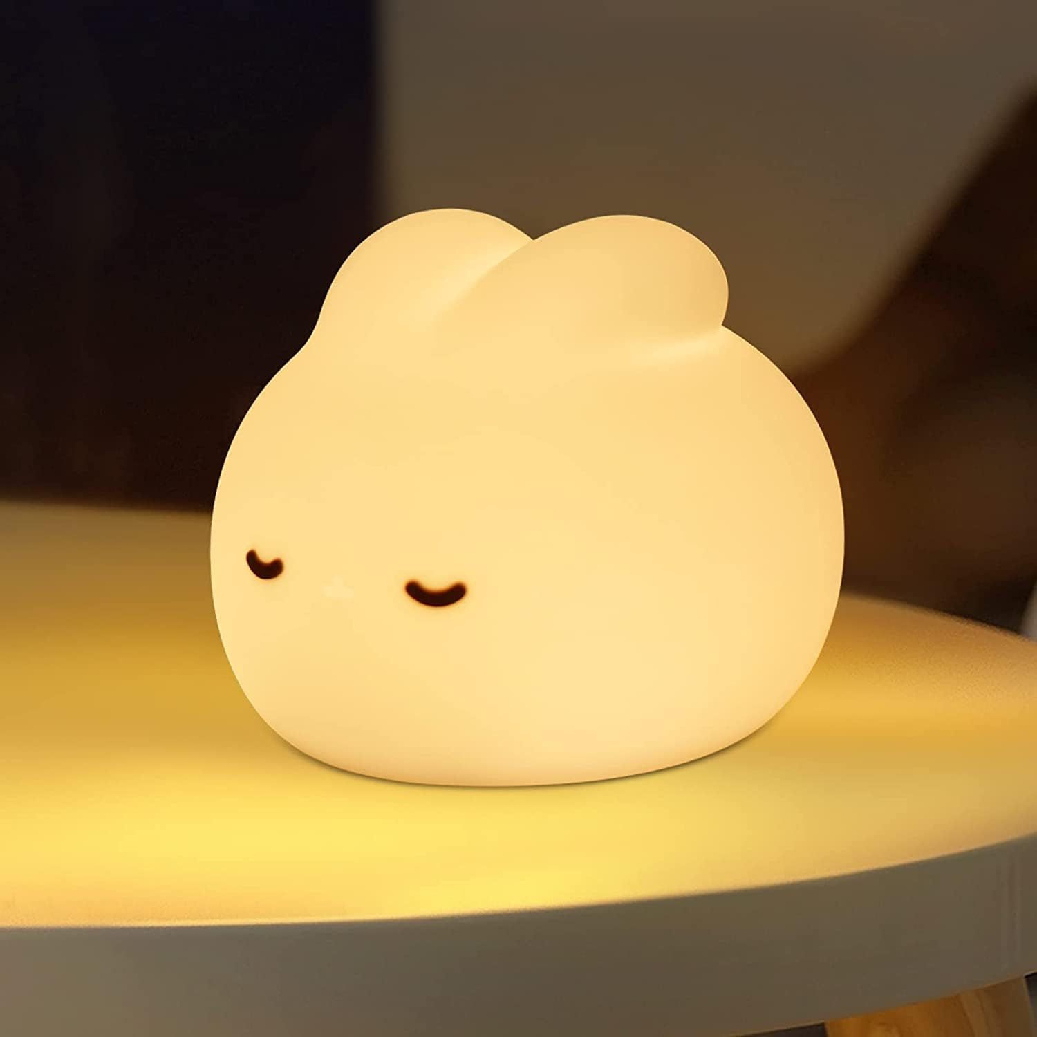 Bunny LED Lamp for Kids USB Rechargeable Cute Decor with Timer & Touch Control Rabbit Shape Dimmable Warm Night Lights