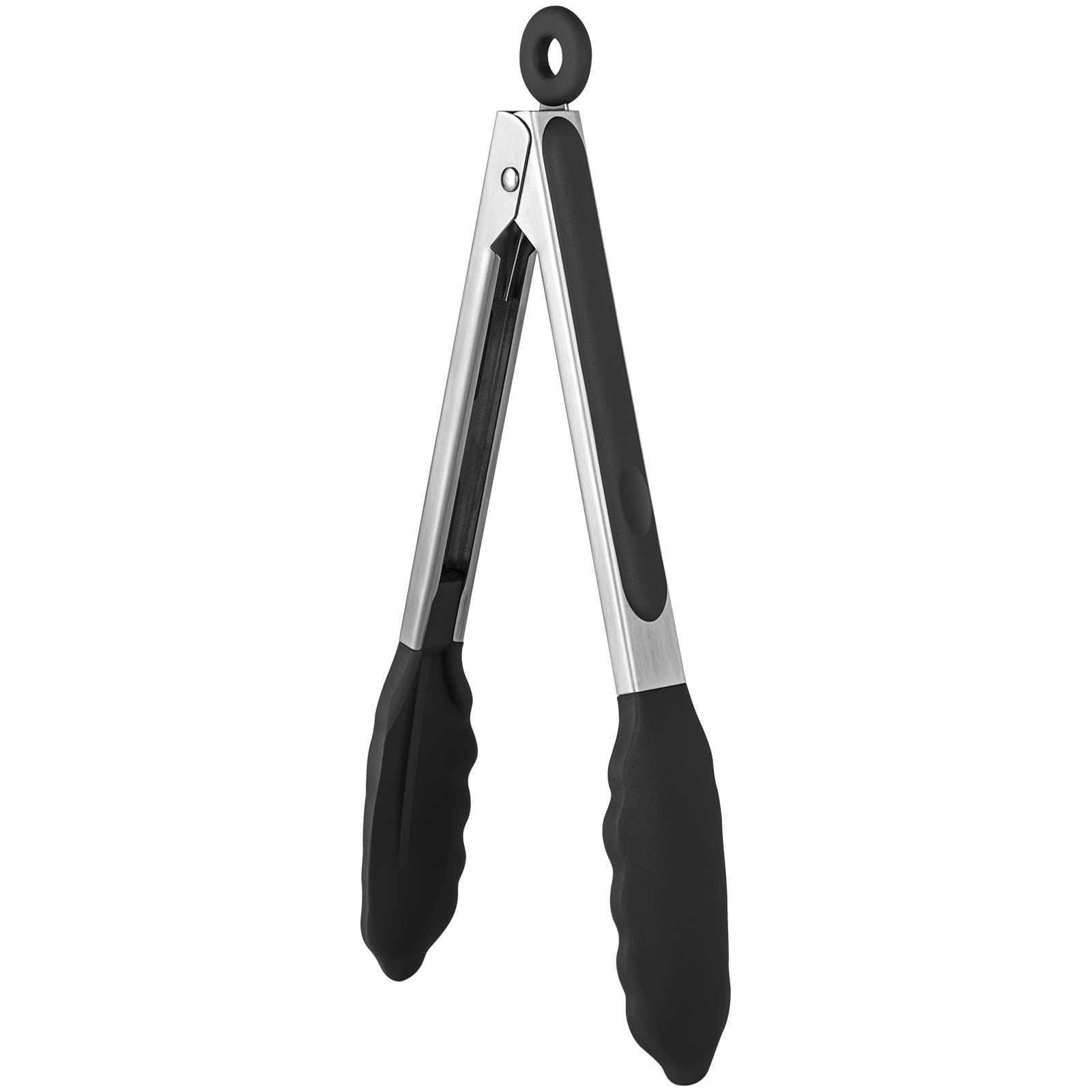 Silicone Cooking Tong with Firm Sealed Non Stick Rubber Tips & Silicon Coated 18/8 Stainless Steel Handle & Smooth Locking โ image 2