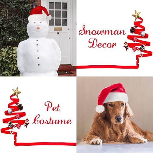 3Pack Christmas Santa Hats for Adults - Extra Thicken Velvet Santa Claus Hats for Women Men Fluffy Plush Xmas Hats Christmas Party Supplies New Year's Eve — image 6