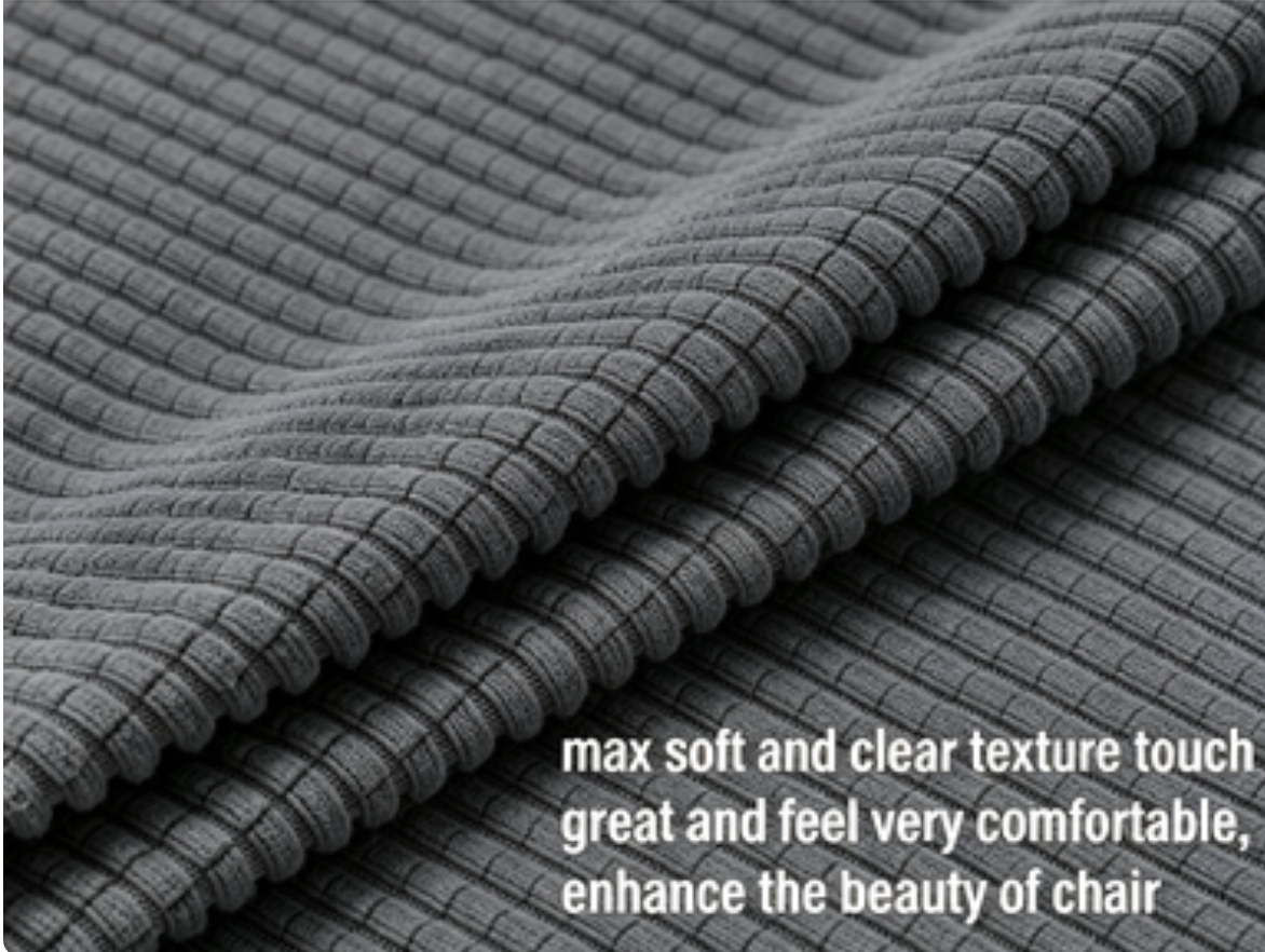 Stretch Full Cover Chair Cover 6-Pack - Waterproof Anti-Slip Elastic Seat Protector for Dining Room Hotel - Thick Warm Waffle Texture - Gray (6-Pack) — image 3