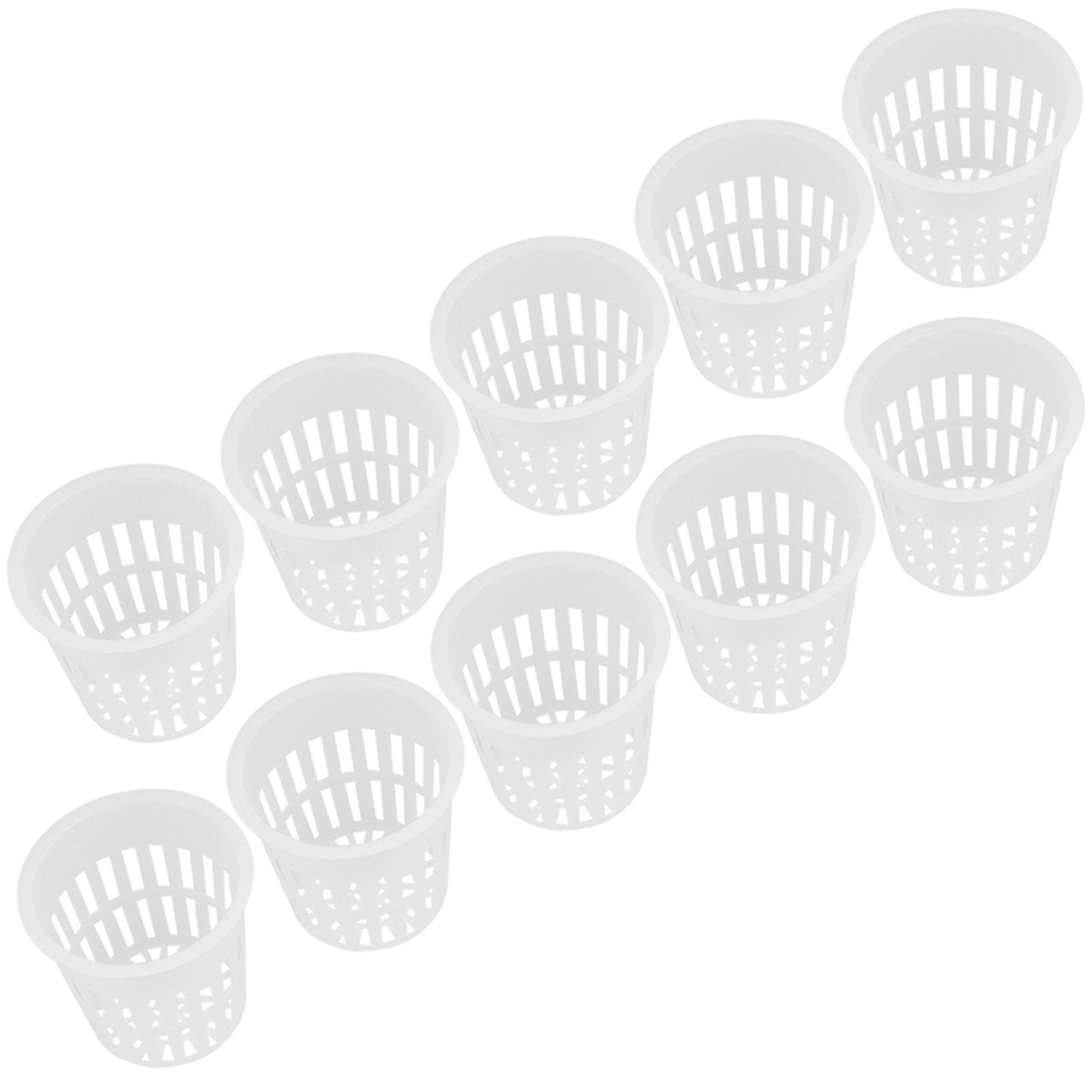 10pcs/Set Durable Safe Plastic Hydroponic Basket Cup for Garden Balcony Planting(White) โ image 2