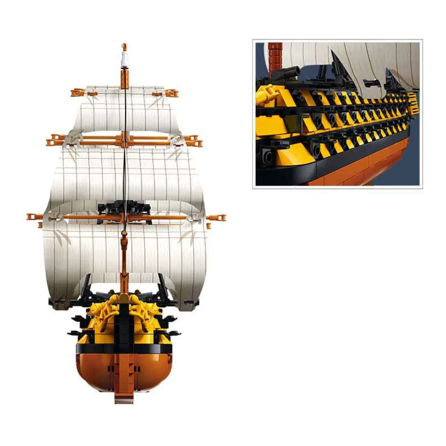 Sluban B1552 Model Kit 1:200 HMS Victory Sailing Battleship Warship Navy Vessel Boat Military DIY Construction Set Toy โ image 5