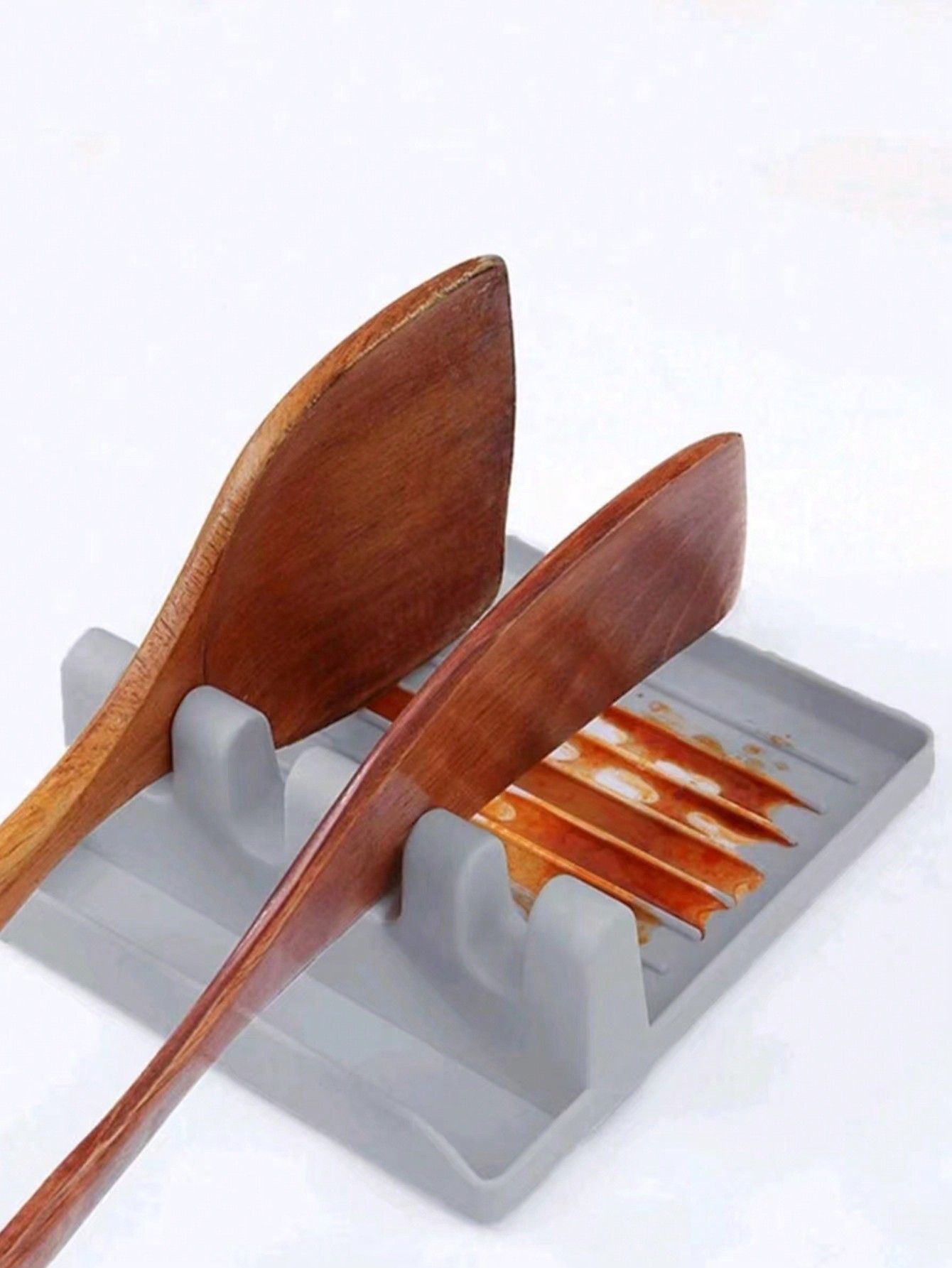 1pc Multifunctional Silicone Pot Lid Holder Serving As Spoon Rest Utensil Rack Pot Lid Rack Spatula Holder Kitchen Organizer