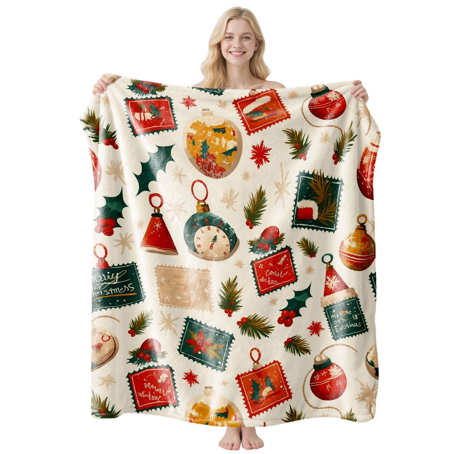 Daily‑usable Flannel Air‑condition Throw Blanket, Christmas & Halloween Home Furnishing Decor, Lovely Gift For Leisurely Indoor Relax Moments, Style FLR‑225